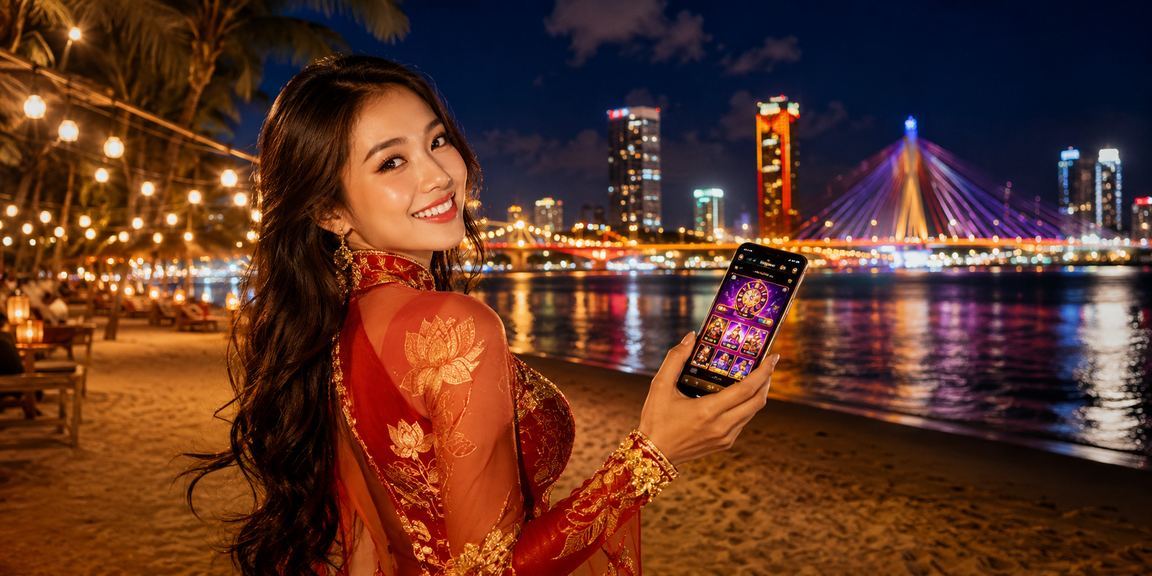 Người dùng tại Đà Nẵng truy cập casino mobile trong không khí lễ hội sôi động