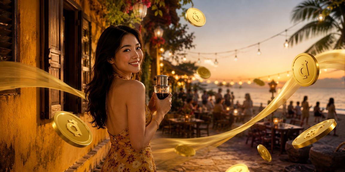 Không gian cà phê Hội An với người dùng trải nghiệm ưu đãi cashback trực tuyến