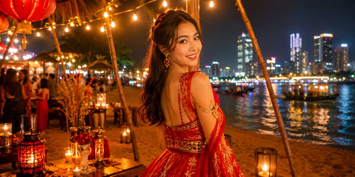 Chợ đêm Sài Gòn với không khí xổ số và giải trí sôi động về đêm