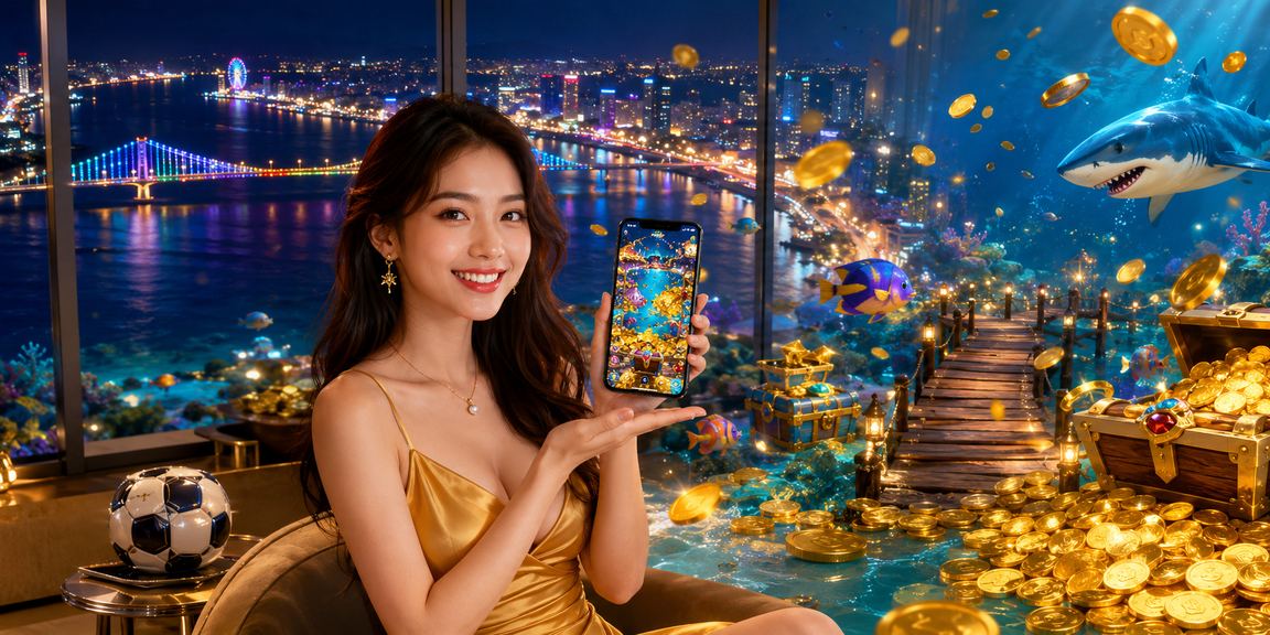 Bàn cược casino Việt Nam với ánh sáng lung linh và không khí giải trí cao cấp về đêm